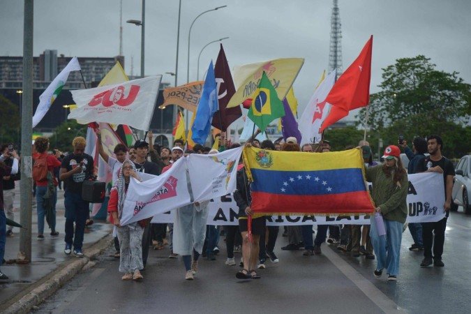  Manifestação contra a prisão de Nicolas Maduro