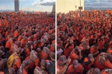 Homens do grupo Legendários aparecem se preparando para subir montanha -  (crédito: X / Reprodução)