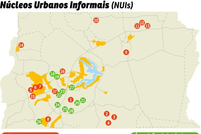 nucleos urbanos informais mapa