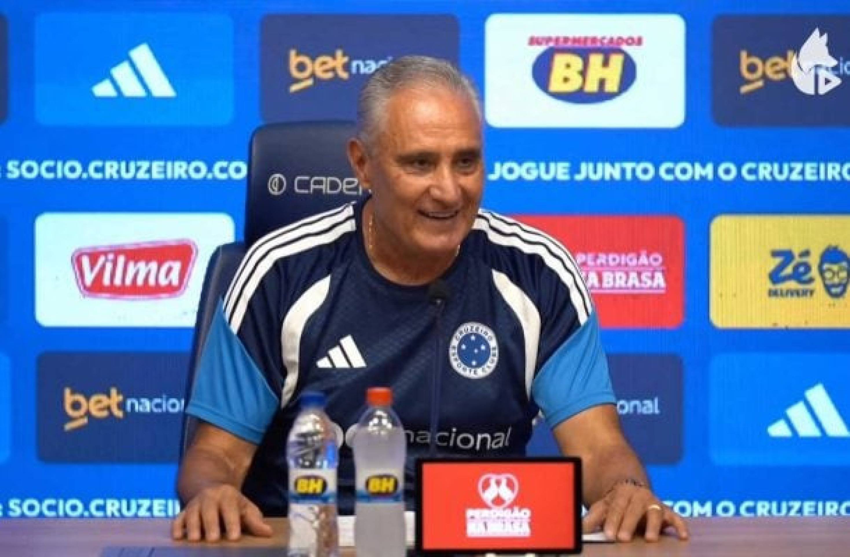 Tite em apresentação pelo Cruzeiro nesta quarta-feira (7) -  (crédito: Foto: Reprodução)