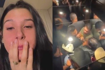 Ana Castela fica presa em elevador lotado de navio e mostra momento de tensão - (crédito: Reprodução/Instagram) Ana Castela fica presa em elevador lotado de navio e mostra momento de tensão - (crédito: Reprodução/Instagram)
