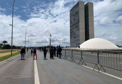 O acesso à Esplanada ocorre apenas por pontos controlados, com restrição de circulação de veículos e limitação do fluxo de pessoas -  (crédito: Jéssica Andrade/CB/D.A Press) -O acesso à Esplanada ocorre apenas por pontos controlados, com restrição de circulação de veículos e limitação do fluxo de pessoas -  (crédito: Jéssica Andrade/CB/D.A Press)