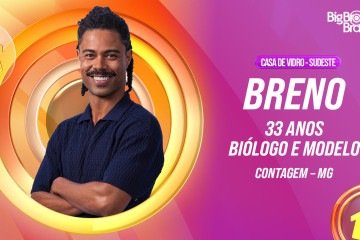 Breno é um dos participantes da Casa de Vidro Sudeste 