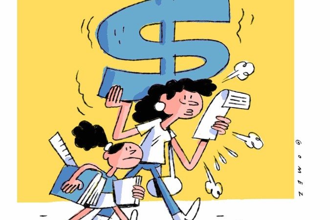 Além dos produtos de papelaria, muitos responsáveis precisam desembolsar um valor a mais para livros didáticos utilizados durante o ano letivo - (crédito: Caio Gomez) Além dos produtos de papelaria, muitos responsáveis precisam desembolsar um valor a mais para livros didáticos utilizados durante o ano letivo - (crédito: Caio Gomez)