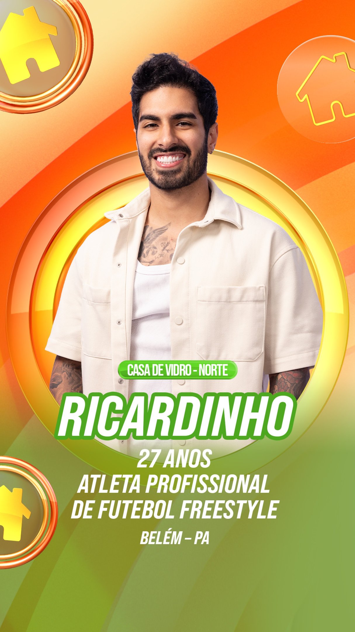Ricardinho, participante da Casa de Vidro Norte