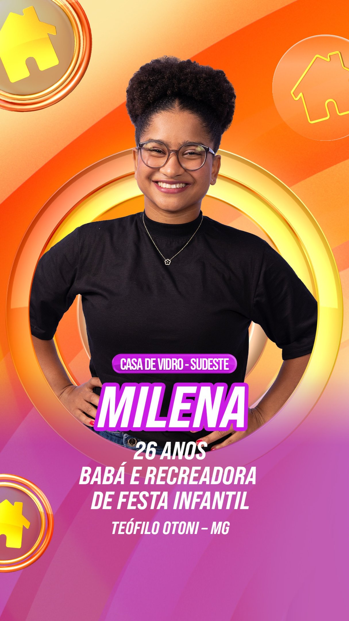 Milena &eacute; uma das participantes da Casa de Vidro Sudeste