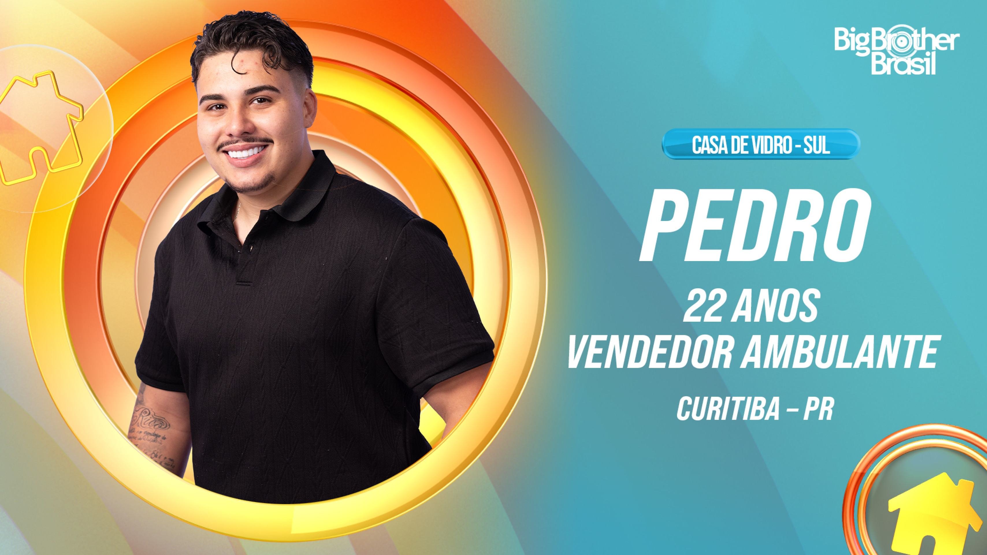 Pedro &eacute; um dos participantes da Casa de Vidro Sul 