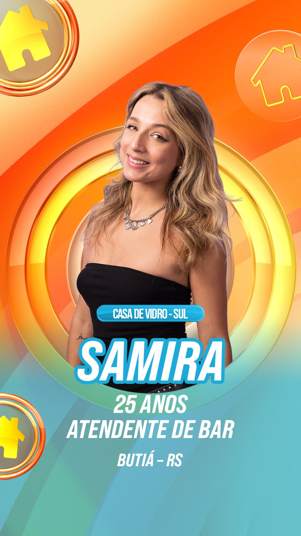 Samira &eacute; uma das participantes da Casa de Vidro Sul 