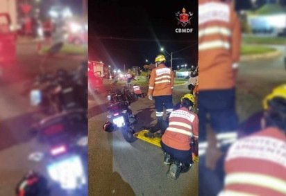 As vítimas estavam conscientes, porém desorientadas, e foram transportadas a uma unidade de saúde -  (crédito: Divulgação/CBMDF) -As vítimas estavam conscientes, porém desorientadas, e foram transportadas a uma unidade de saúde -  (crédito: Divulgação/CBMDF)