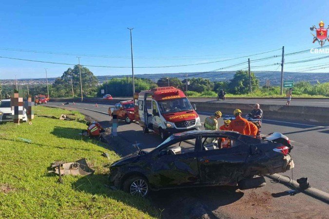 Sinistro ocorreu na manhã deste domingo (11/1), em Sobradinho - (crédito: Divulgação/CBMDF) Sinistro ocorreu na manhã deste domingo (11/1), em Sobradinho - (crédito: Divulgação/CBMDF)