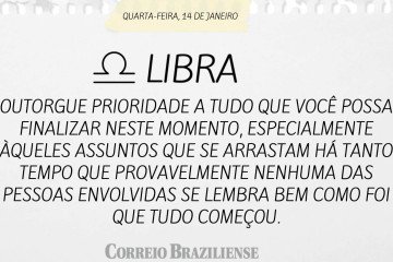 Horóscopo desta quarta-feira (14/1)