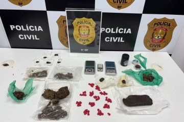 Drogas apreendidas pelos investigadores -  (crédito: PCDF/Divulgação)