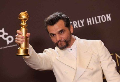 Wagner Moura conquistou o Globo de Ouro como melhor ator dramático -  (crédito: ETTIENE LAURENT/AFP)
