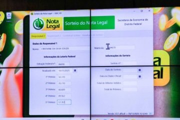 Prazo para os premiados do segundo sorteio do Nota Legal de 2025 indicarem os dados bancários para o recebimento no segundo lote de prêmios se encerra nesta quarta-feira (14). -  (crédito: Vinicius de Melo/Ascom/Seec-DF) -Prazo para os premiados do segundo sorteio do Nota Legal de 2025 indicarem os dados bancários para o recebimento no segundo lote de prêmios se encerra nesta quarta-feira (14). -  (crédito: Vinicius de Melo/Ascom/Seec-DF)