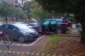 Motorista com sinais de embriagues colidiu com a central de gás -  (crédito: PMDF/Divulgação)