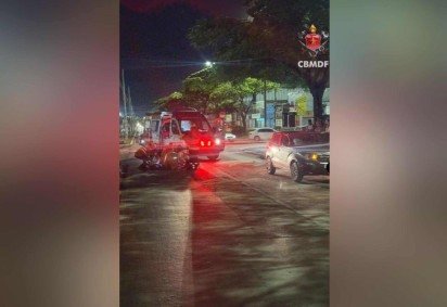 Pedestre fica ferido após atropelamento no centro de Ceilândia -  (crédito: CBMDF/Divulgação) -Pedestre fica ferido após atropelamento no centro de Ceilândia -  (crédito: CBMDF/Divulgação)