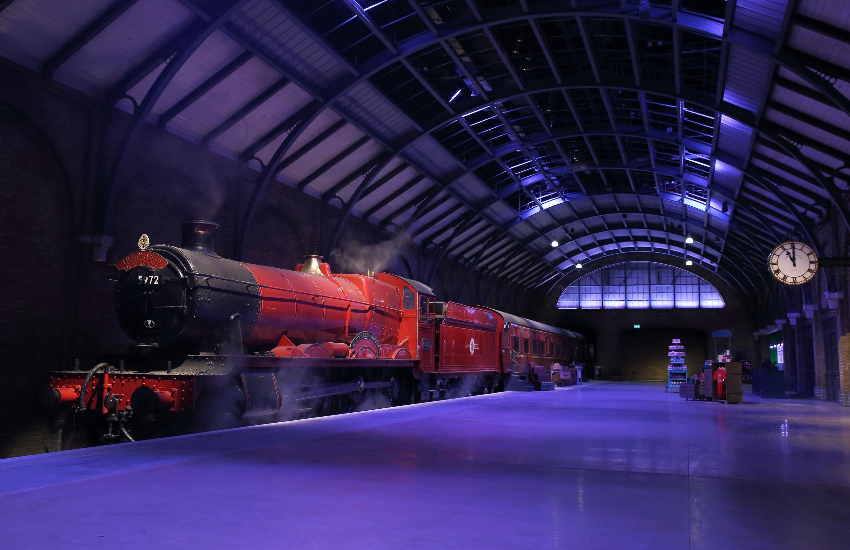  LONDON, ENGLAND - MARCH 03: The Making of Harry Potter offers a sneak peek of its new permanent featuring the original Hogwarts Express and recreation of Platform 9 3...4. The new expansion will be open to the public from Thursday 19th March at Warner Bros Studios on March 3, 2015 in London, England. (Photo by Mike Marsland/WireImage)     