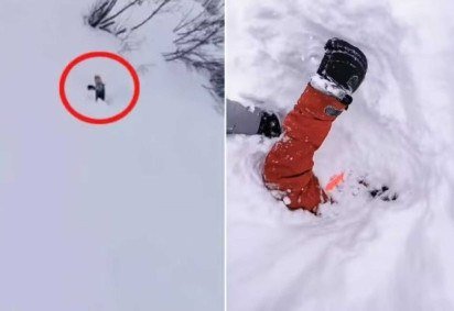 Esquiador salva vítima de avalanche na Suíça após braço emergir da neve. -  (crédito: Reprodução/Instagram) -Esquiador salva vítima de avalanche na Suíça após braço emergir da neve. -  (crédito: Reprodução/Instagram)