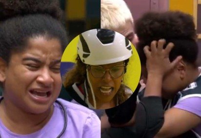 BBB 26: Milena surta e cai no choro após bate-boca com Sol: 'Bruxa velha!' -  (crédito: Reprodução/Globoplay) -BBB 26: Milena surta e cai no choro após bate-boca com Sol: 'Bruxa velha!' -  (crédito: Reprodução/Globoplay)