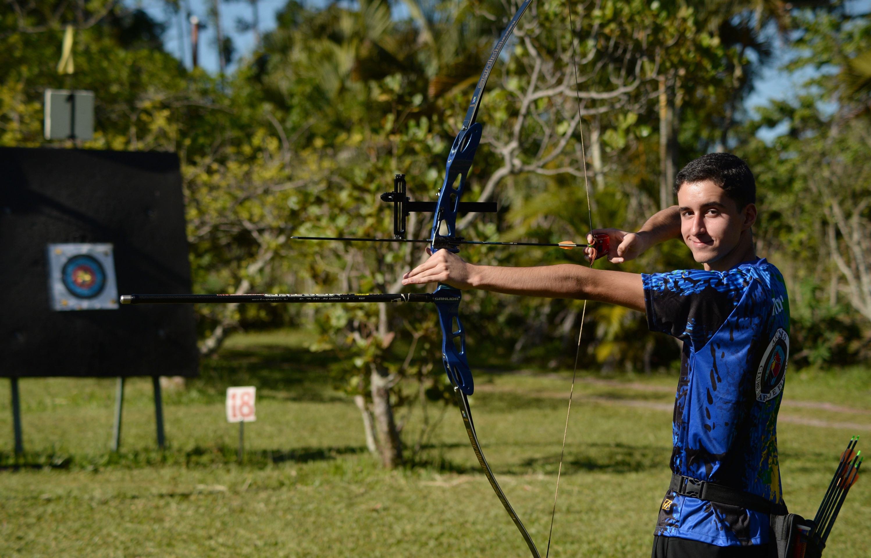  16/01/2026 Cr&eacute;dito: Marcelo Ferreira/CB/D.A Press. Brasil. Bras&iacute;lia - DF - Escola de arco e flexa Artemis localizada no Lago Oeste. Arthur Reis (aluno).