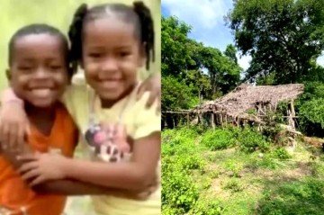 Allan e Ágatha passaram noite na palhoça semidestruída -  (crédito:  Thamírys Andrade/SSP-MA)