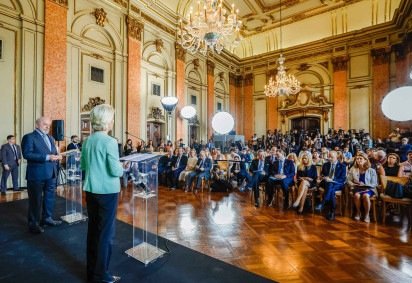Lula e Ursula von der Leyen no Palácio do Itamaraty, no Rio de Janeiro. Presidente não comparecerá à celebração do acordo, hoje, em Assunção -  (crédito: Ricardo Stuckert/PR) -Lula e Ursula von der Leyen no Palácio do Itamaraty, no Rio de Janeiro. Presidente não comparecerá à celebração do acordo, hoje, em Assunção -  (crédito: Ricardo Stuckert/PR)