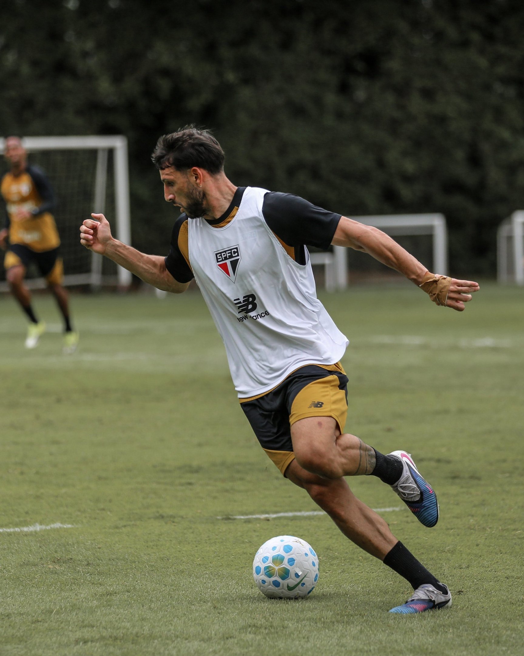 Desempenho de Calleri leva a diretoria do São Paulo a se mobilizar pela renovação do contrato, válido até o fim do ano -  (crédito: Rubens Chiri/São Paulo FC)