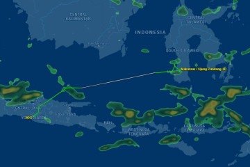 O contato foi perdido pouco depois das 13h no horário local (3h no horário de Brasília). -  (crédito: Reprodução/FlightAware )
