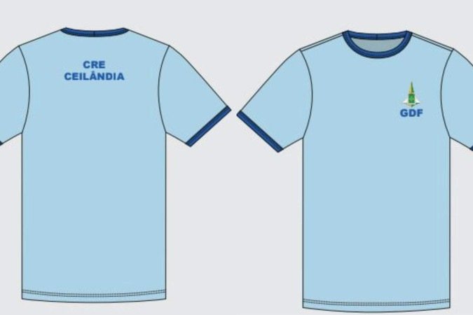 Novo layout das novas camisetas não identificam a escola... -  (crédito:  Reproduçao)