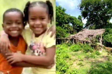 Allan e Ágatha passaram noite na palhoça semidestruída -  (crédito: Thamírys Andrade/SSP-MA)