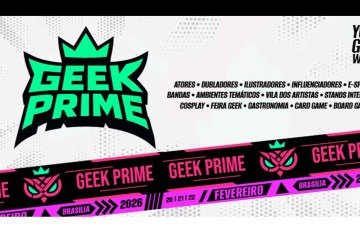 Banner de divulgação do Geek Prime: evento terá da gastronomia a jogos de tabuleiro
 -  (crédito: Reprodução)