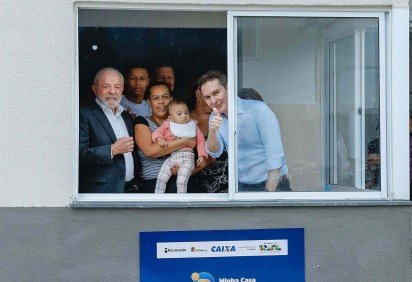  Entidades (RS), 20/01/2026 - Presidente da Rep..blica, Luiz In..cio Lula da Silva, durante cerim..nia de entrega de 1.276 unidades habitacionais do Empreendimento Jun....o Rio Grande, no ..mbito do Programa Minha Casa, Minha Vida. Foto: Ricardo Stuckert/PR
     -  (crédito:  Ricardo Stuckert/PR)