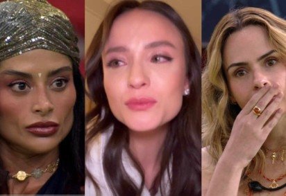 Detonada, Larissa Manoela reage após intromissão em briga de Ana Paula e Aline no 'BBB 26' -  (crédito: TV Globo) -Detonada, Larissa Manoela reage após intromissão em briga de Ana Paula e Aline no 'BBB 26' -  (crédito: TV Globo)