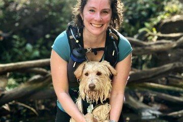 Jana e o seu parceiro Tintin, o primeiro resgate da autônoma