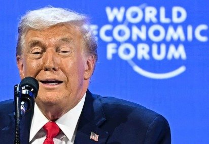 Trump em Davos nesta quarta-feira (21/1) -  (crédito: Fabrice COFFRINI / AFP) -Trump em Davos nesta quarta-feira (21/1) -  (crédito: Fabrice COFFRINI / AFP)