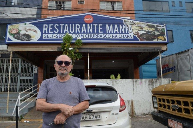  21/01/2026 Crédito: Marcelo Ferreira/CB/D.A Press. Brasil. Brasília - DF - Gaurá 2,  Filho mata mãe. Sr. Paulo Afonso tem uma comércio ao lado do prédio onde mora a família.