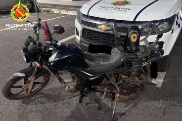PMDF recupera motocicleta que foi furtada há 12 anos -  (crédito: PMDF/Divulgação)