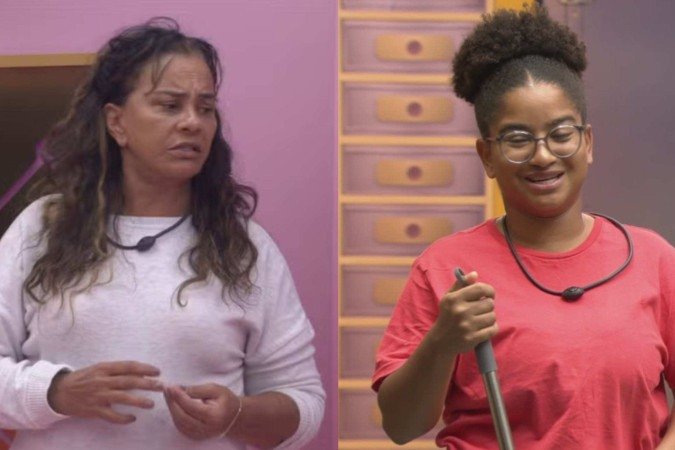 BBB 26: Solange esconde lençol e é desmascarada por Milena - (crédito: TV Globo) BBB 26: Solange esconde lençol e é desmascarada por Milena - (crédito: TV Globo)