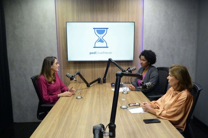 22.01.2026 Guilherme Felix CB/DA Press. PodEnvelhecer. Randara Rios, geriatra, sibele negromonte e carmen souza - (crédito: Guilherme Felix/CB/D.A Press) 22.01.2026 Guilherme Felix CB/DA Press. PodEnvelhecer. Randara Rios, geriatra, sibele negromonte e carmen souza - (crédito: Guilherme Felix/CB/D.A Press)