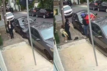 Assaltada por um motociclista armado enquanto caminhava com a filha, Maria Prata compartilhou imagens e um depoimento detalhado sobre o trauma -  (crédito: Reprodução / Instagram )