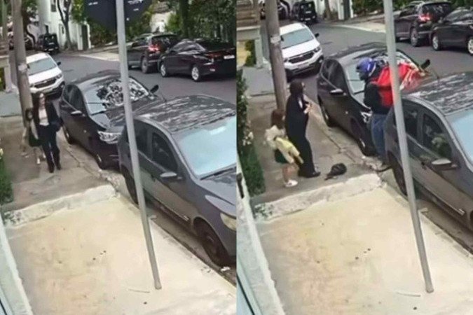 Assaltada por um motociclista armado enquanto caminhava com a filha, Maria Prata compartilhou imagens e um depoimento detalhado sobre o trauma - (crédito: Reprodução / Instagram ) Assaltada por um motociclista armado enquanto caminhava com a filha, Maria Prata compartilhou imagens e um depoimento detalhado sobre o trauma - (crédito: Reprodução / Instagram )