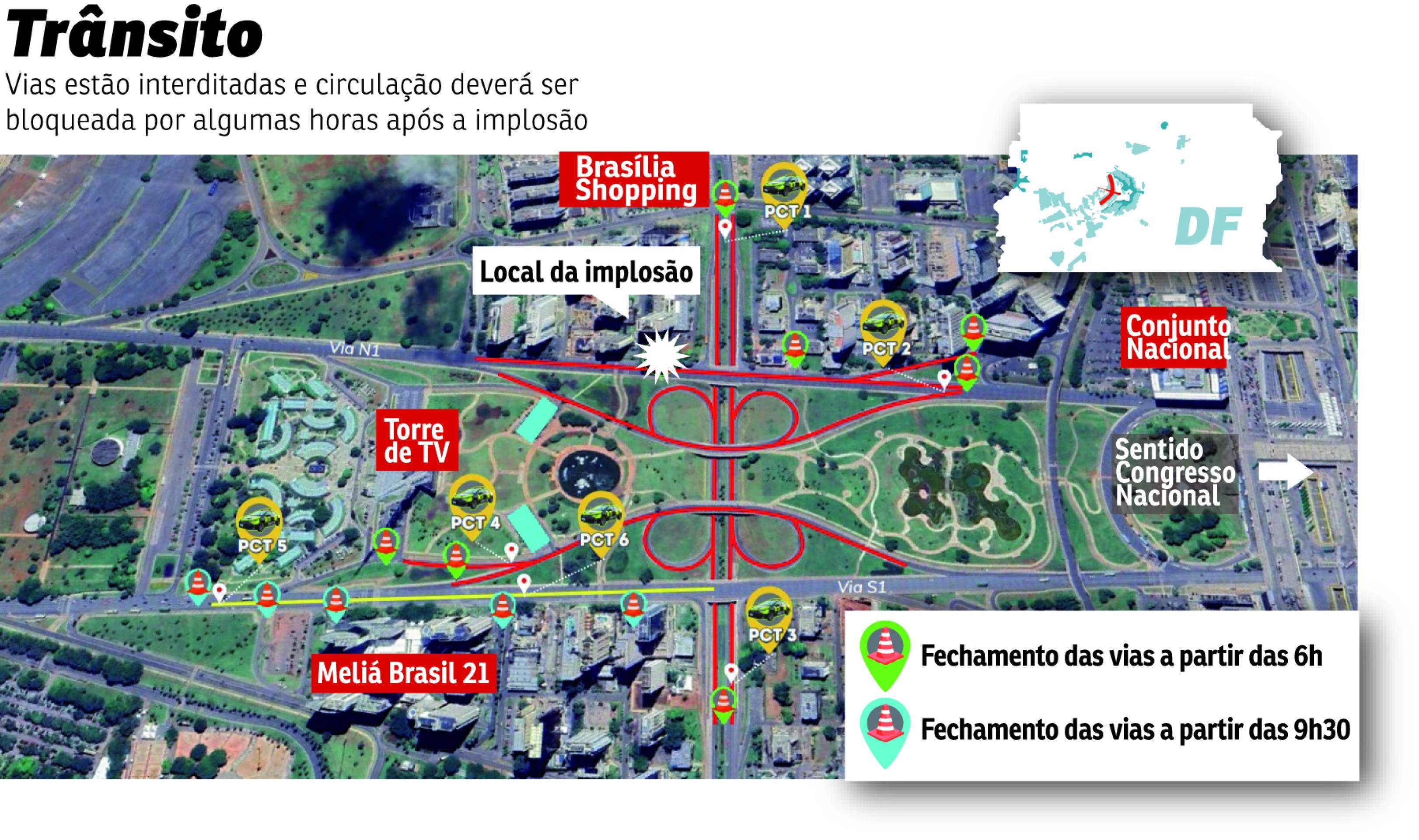 mapa transito implosao