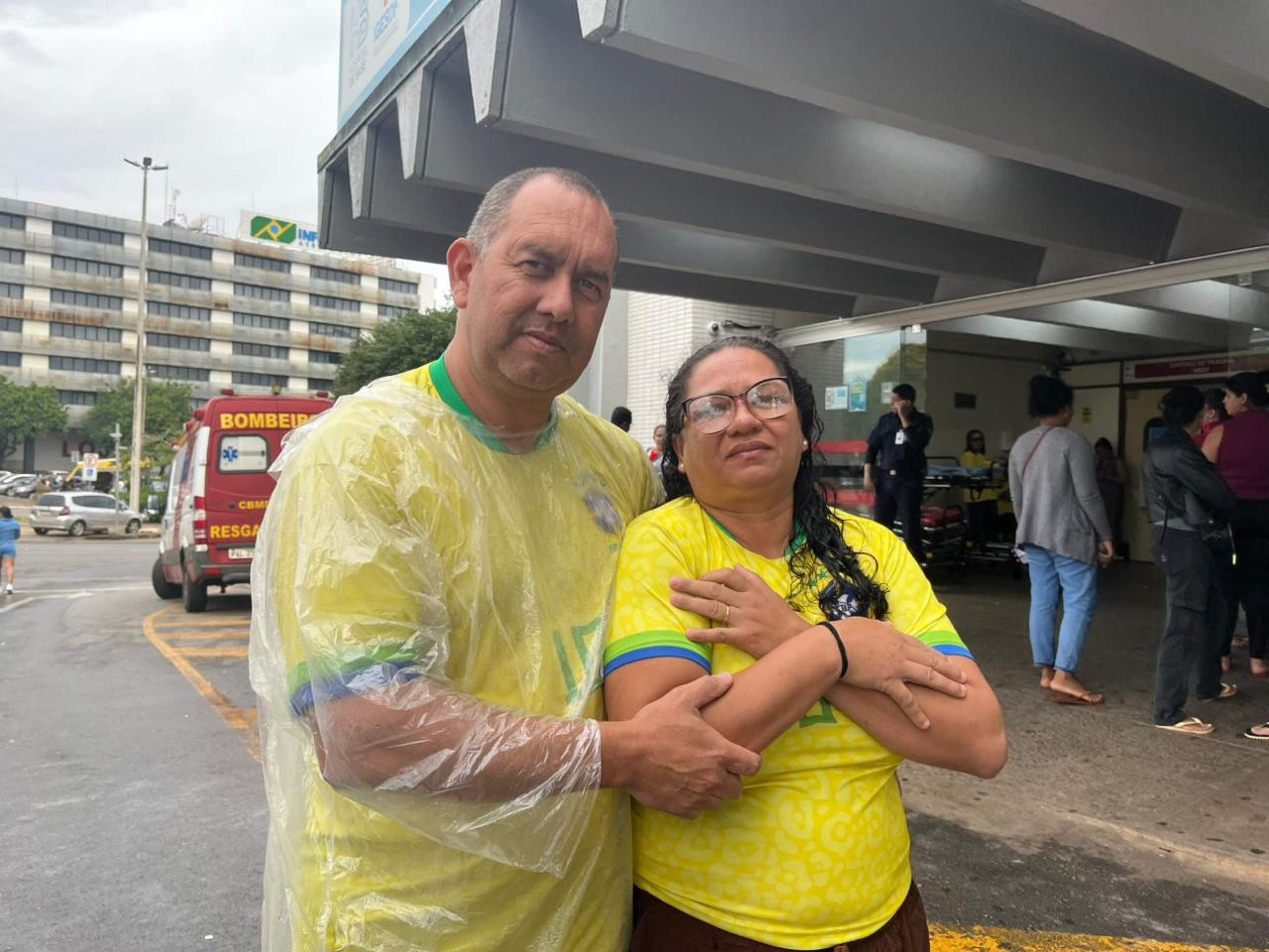 Joseilton Fleiry e a esposa, Raquel Fleiry, estavam no HBDF para atendimento