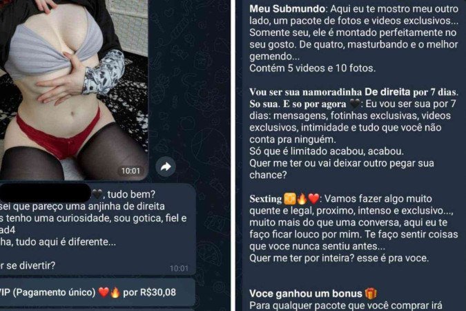 Bot do telegram vende imagens eróticas de 'gótica de direita'