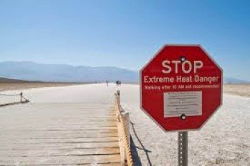 Placa de calor extremo na Califórnia: cenário cada 
vez mais comum -  (crédito: Graeme Maclean /Divulgação )