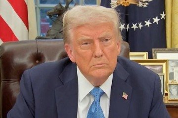 O presidente dos Estados Unidos, Donald Trump -  (crédito: Reprodução/TV Globo)