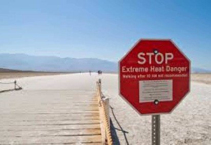 Placa de calor extremo na Califórnia: cenário cada 
vez mais comum -  (crédito: Graeme Maclean /Divulgação ) -Placa de calor extremo na Califórnia: cenário cada 
vez mais comum -  (crédito: Graeme Maclean /Divulgação )