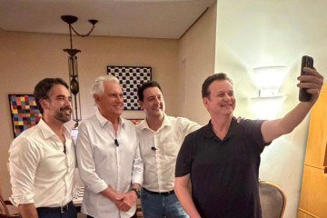 Presidenci&aacute;veis: Kassab com Leite, Caiado e Ratinho -  (crédito: Reprodu&ccedil;&atilde;o/Redes sociais)