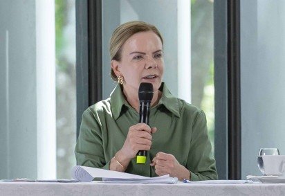 Gleisi afirmou que deixará o ministério no fim de março -  (crédito: Valdenio Vieira / SEAUD-PR) -Gleisi afirmou que deixará o ministério no fim de março -  (crédito: Valdenio Vieira / SEAUD-PR)