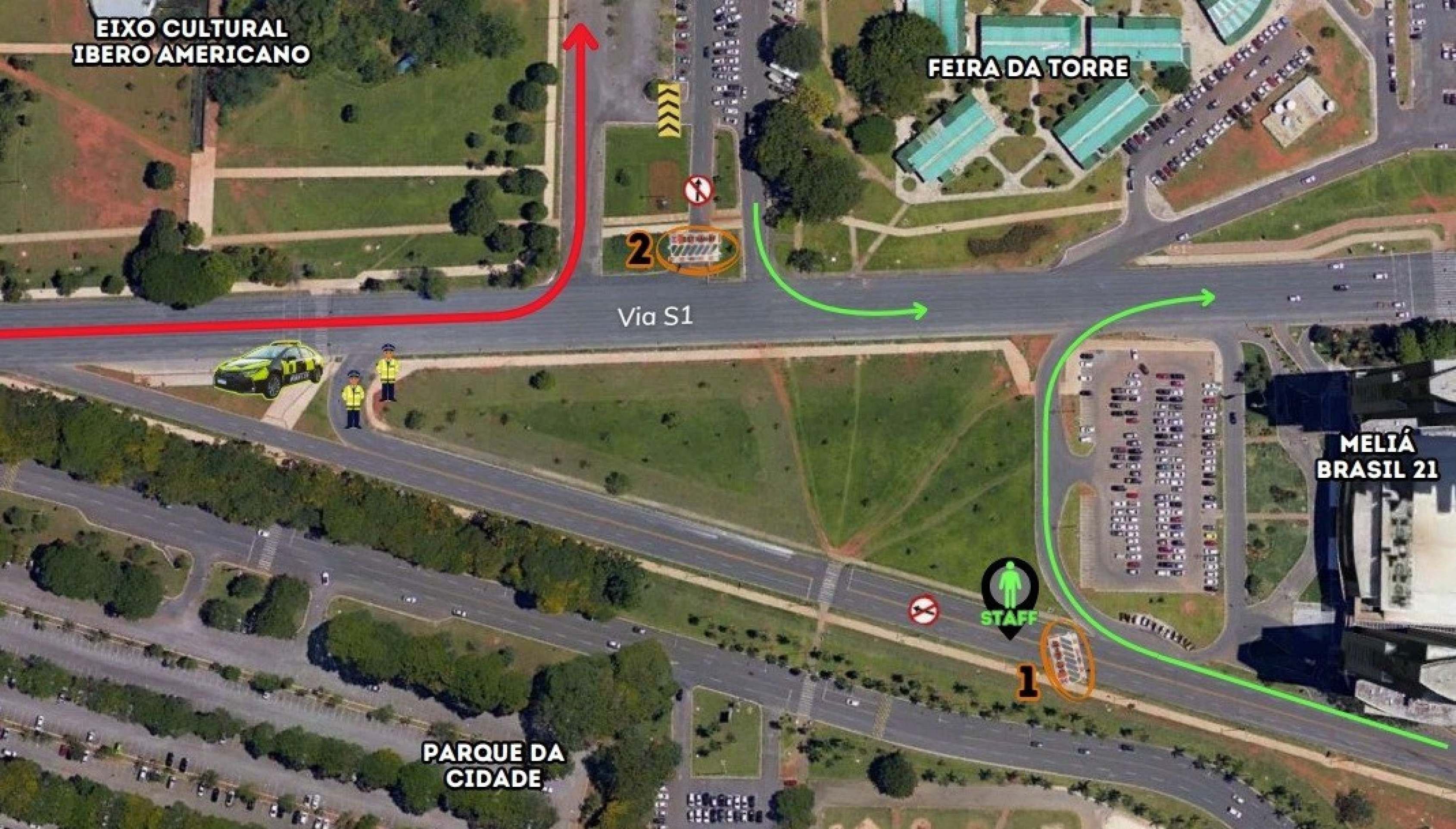 Apesar das restri&ccedil;&otilde;es, o tr&aacute;fego na S1 ser&aacute; mantido a partir da Torre de TV